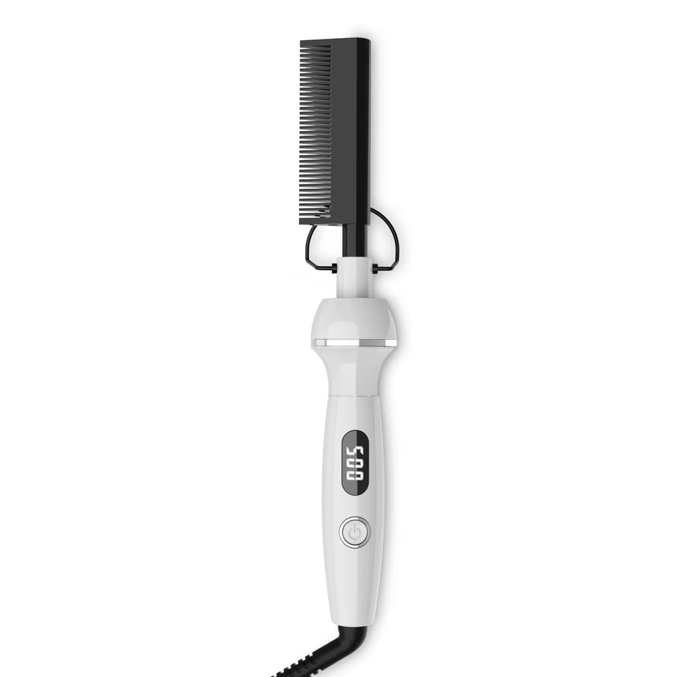 Love Hair Digital Hot Comb with Removable Anti-Scald Sleeve